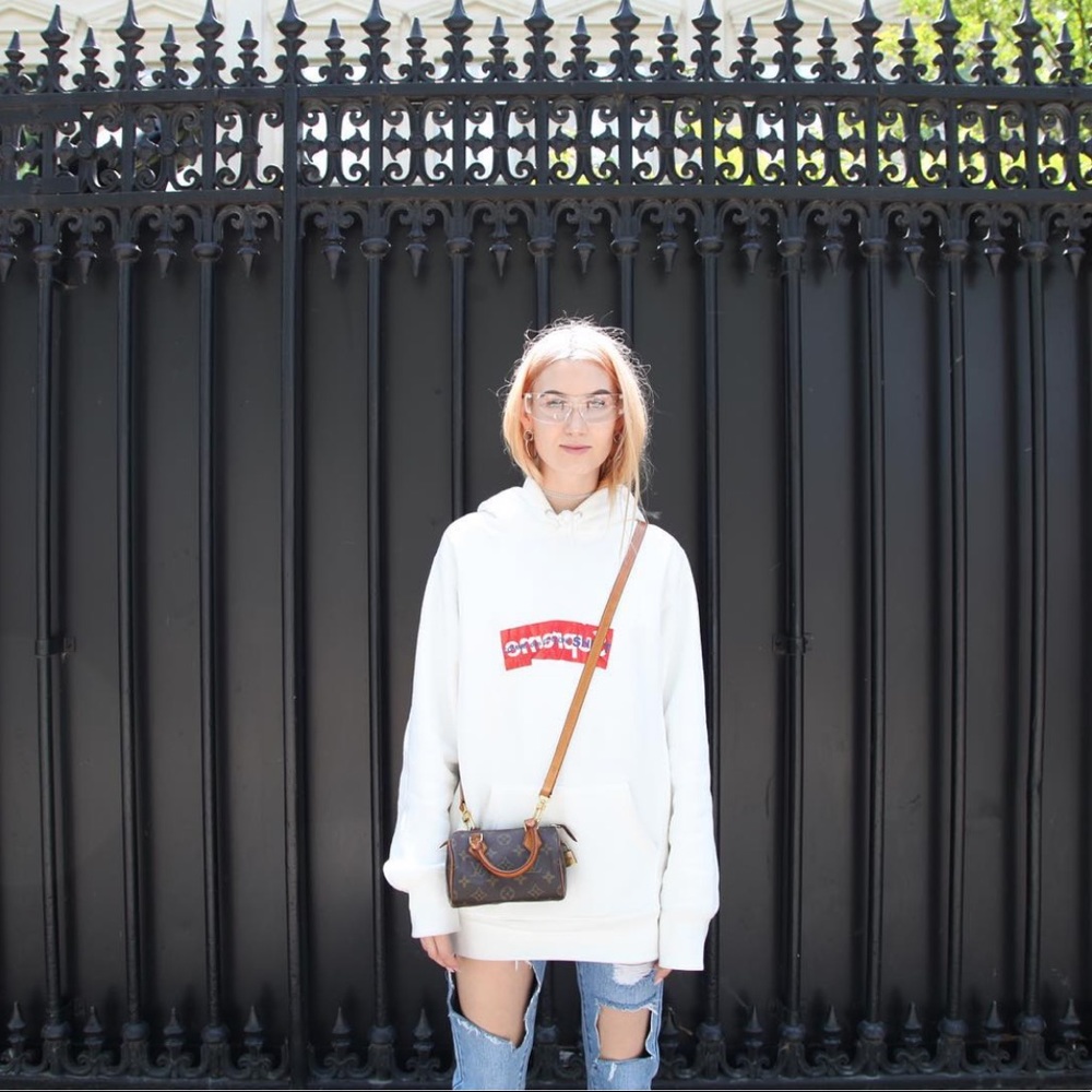 Ripped boyfriend denim jeans